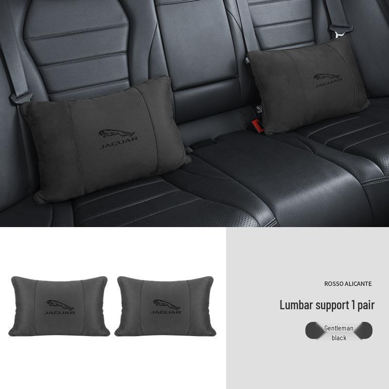 Дышащие подголовники с поддержкой шеи из замши для автомобильных сидений Jaguar XEL/XFL/F-PACE