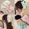 Корейская заколка-краб с пузырчатым бантом для женщин, элегантная шифоновая заколка для волос, краб-заколка, заколка-бант для хвостика, новые аксессуары для головных уборов