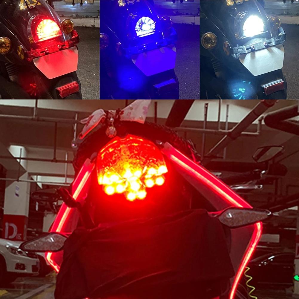 Мотоцикл 1157 светодиодный стоп-сигнал BAY15D LED 64SMD DRL мигающий стробоскоп для воды задний ход стояночный фонарь автомобильный указатель поворота задний фонарь