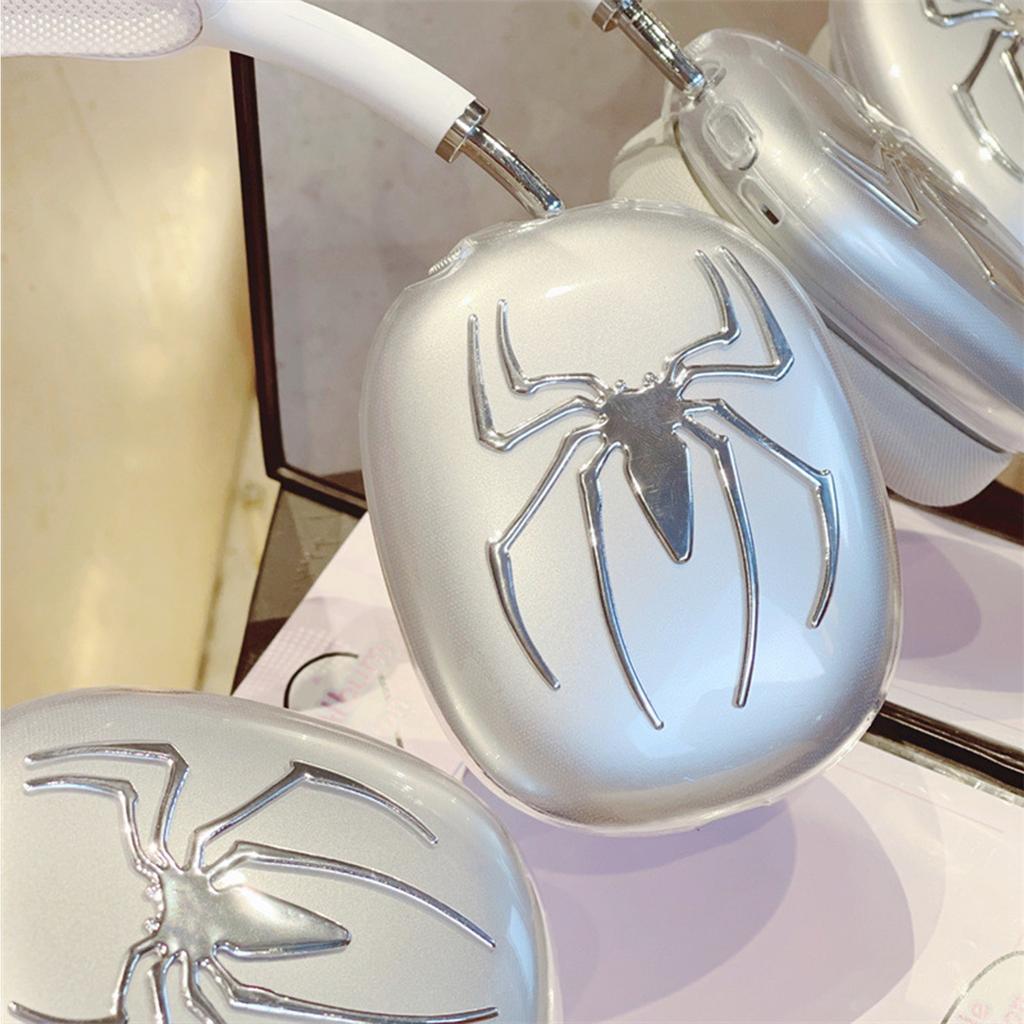 Прозрачный силиконовый чехол для наушников Spider