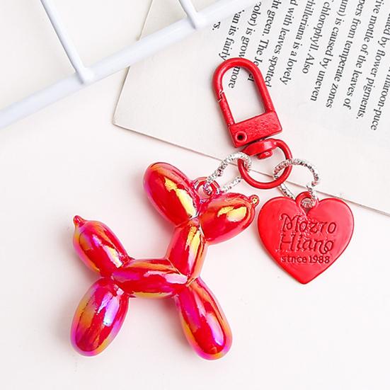 Мультяшный воздушный шар собака кулон брелок щенок шарм блестящие лазеры цветная сумка DIY украшения шарм домашний офис декор орнамент