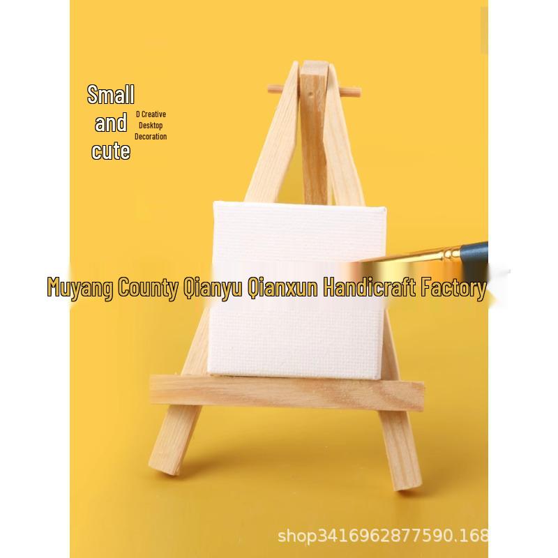 Mini Wooden Folding Easel for DIY Oil Painting and Display