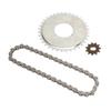 410 Drive Sprocket Chain Combo 38 Links Chain Golden 11T Type H Gear Steel Sprocket Chain Kit for Electric Bikes