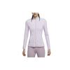 Solid Color Slim Fit Zip-Up Jacket Women Outerwear Pink Purple DD5534-530