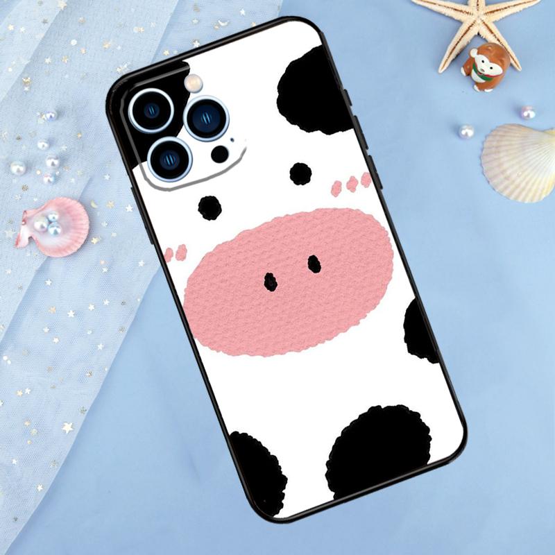 Чехол Корова для iPhone 11 12 13 14 15 16 Pro Max Mini X XR XS Max 7 8 Plus Мягкая задняя крышка