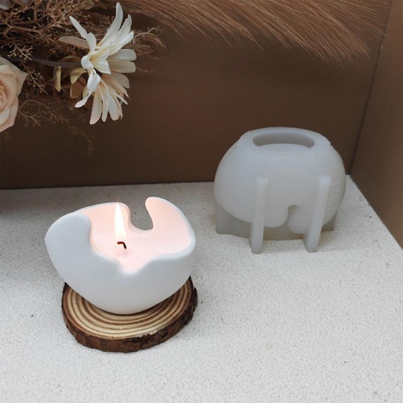 Eggshell Shape Silicone Candle Stand Mould For Epoxy Resin Candle Tealight Holder Decoration Candlestick Silicone Molds