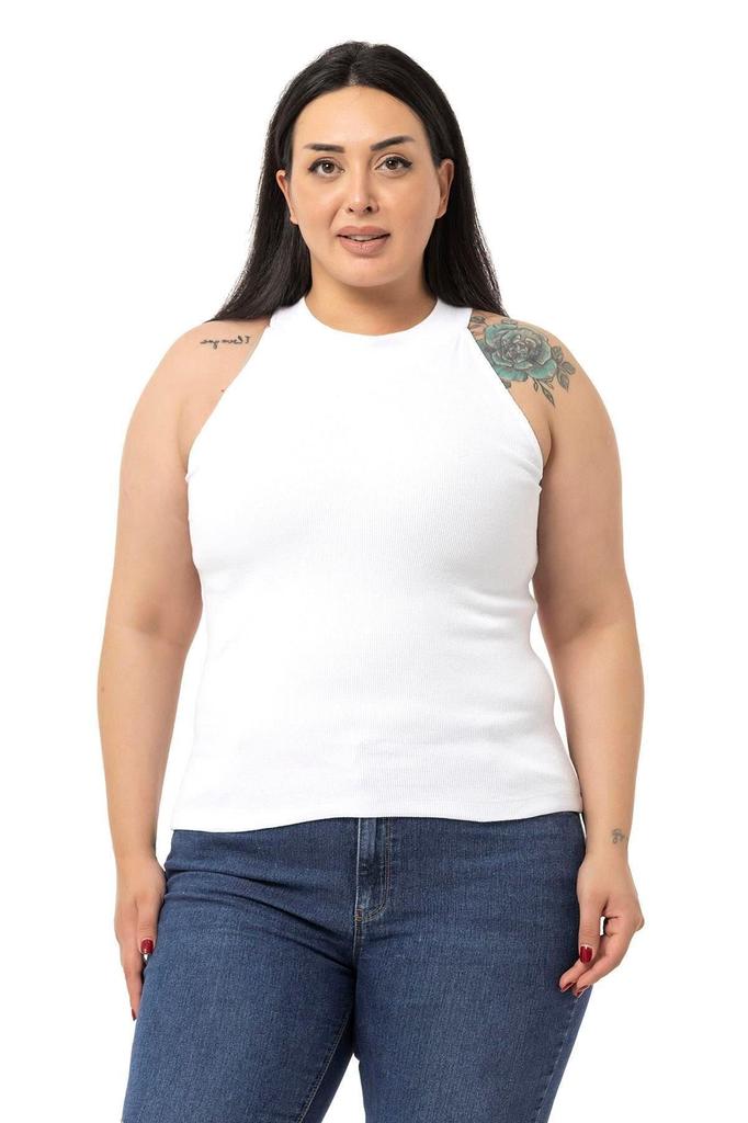 Женский стиль, большой размер, боди, большие размеры, воротник с лямкой на шее, полуводолазка, ребристая камзол, зеленое боди