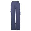Retro Style Women Cargo Pants Low Rise Wide Waist Cropped Overalls Straight Leg Solid Color Multi Pocket Work Pants