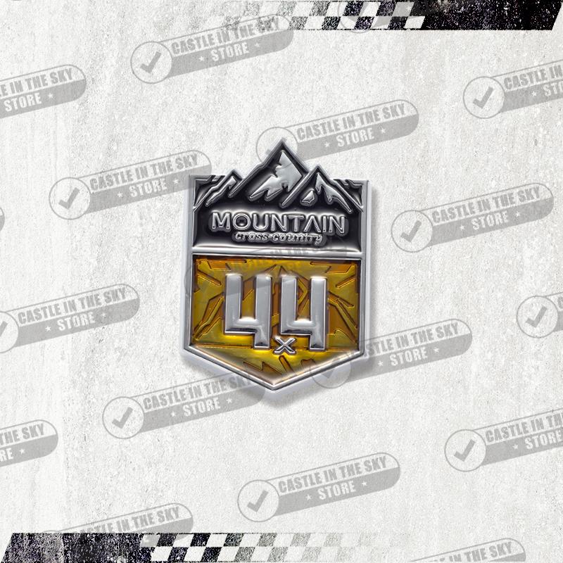 1Pc 3D Car Sticker 4x4 Mountain Front Grille Badge Metal Decal Emblem For Wrangler Grand Cherokee Compass Silverado Accessories