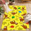 Tayo's Colorful Bus Parade Themed Anti-Slip Rugs - Polyester Home Decor, Suitable for Bedrooms, Living Rooms, Doorways, Studios, and Decorations