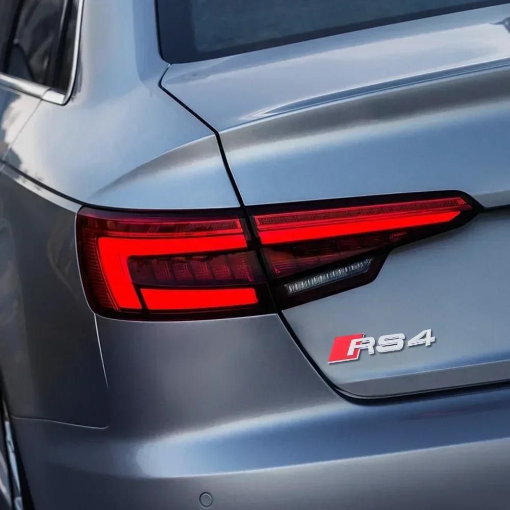 Car ABS Letter Emblem Q5 RS series Fender Trunk Rear Styling Sticker Accessory For RS3 RS4 RS5 RS6 RS7 RS8