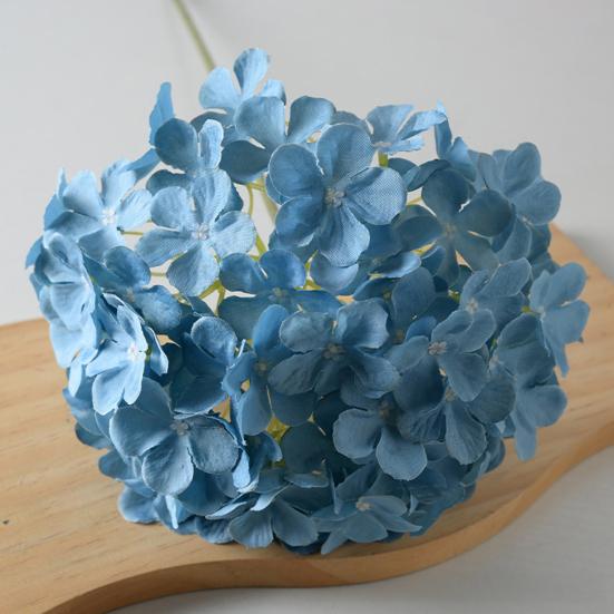 Real Touch Faux Hydrangea Flower 27" Large Fake Silk Hydrangea with Long Stem for Vase Wedding Party Centerpiece Home Table Decor