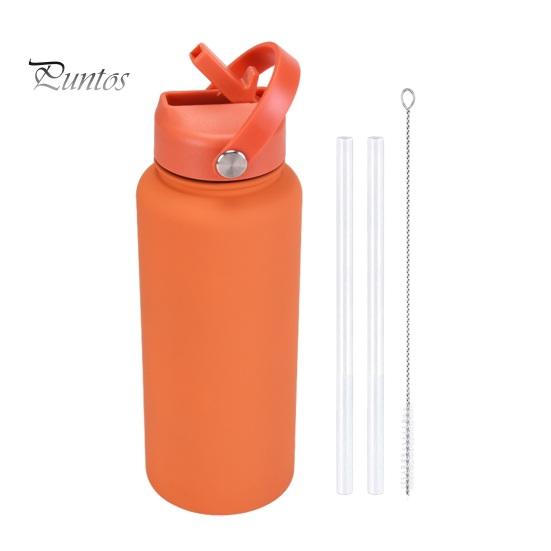 1000ml Stainless Steel Water Bottle with Straw BPA-Free Leak-Proof Insulated 24 Hours Cold 12 Hours Hot Sport Bottle