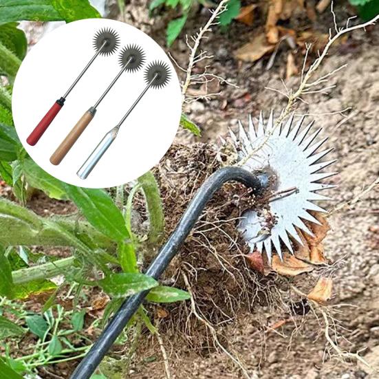 Инструмент для прополки артефактов, выкорчевывающий садовый инструмент для прополки с нескользящей ручкой, конструкция с острыми зубьями, высокопрочный ручной инструмент для прополки растений, садовый инструмент