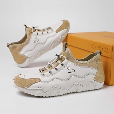 Женская обувь из коровьей кожи первого слоя большого размера, уличная повседневная обувь, спортивная обувь на осень и зиму