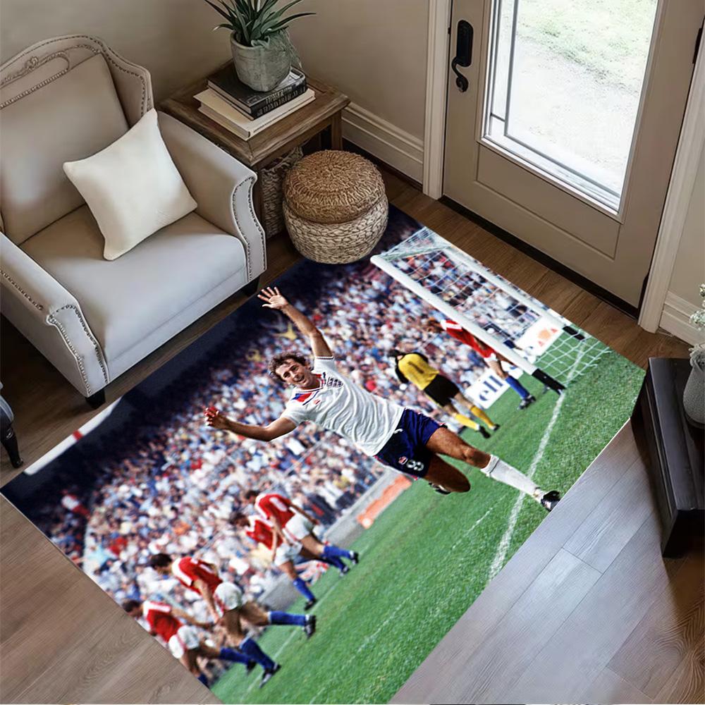 Football Legends Celebration Floor Mat Design for Playrooms Entryway Dormitory Study room Anti-slip Rug Office home decor