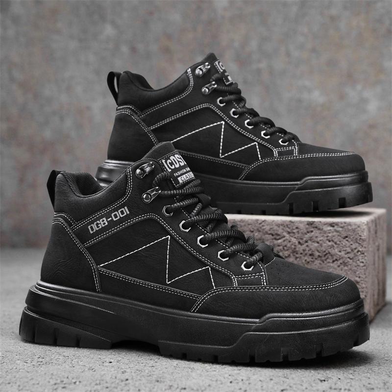 New Fashion Autumn And Winter Men's Low Top Martin Boots Students Male Boys Trending Soft Sole Work Shoes Labor Protection Martin Sneakers