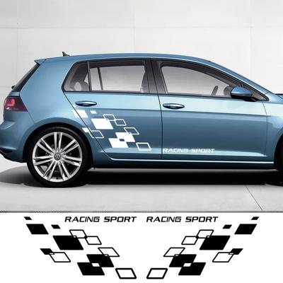 Наклейка «Спортивные решетки» для Volkswagen-POLO Golf CC GTI-R LINE-R WRC-TSI Декор боковой двери кузова автомобиля Виниловая наклейка Наклейка для самостоятельного наклеивания