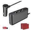 3USB QC3.0 быстрая зарядка + PD 120 Вт автомобильное зарядное устройство 3 в 1 прикуриватель