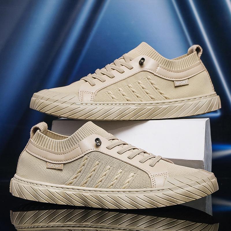Модная летняя дышащая обувь из плетеного материала, универсальная, противоскользящая, сетчатая, повседневная обувь для мужской обуви