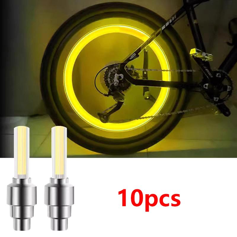 Светодиодный фонарь для вентиля велосипеда, неоновый фонарь для спиц велосипеда, фонарь для вентиля шины велосипеда, предупреждающий фонарь для ночной езды Аксессуары для велосипеда