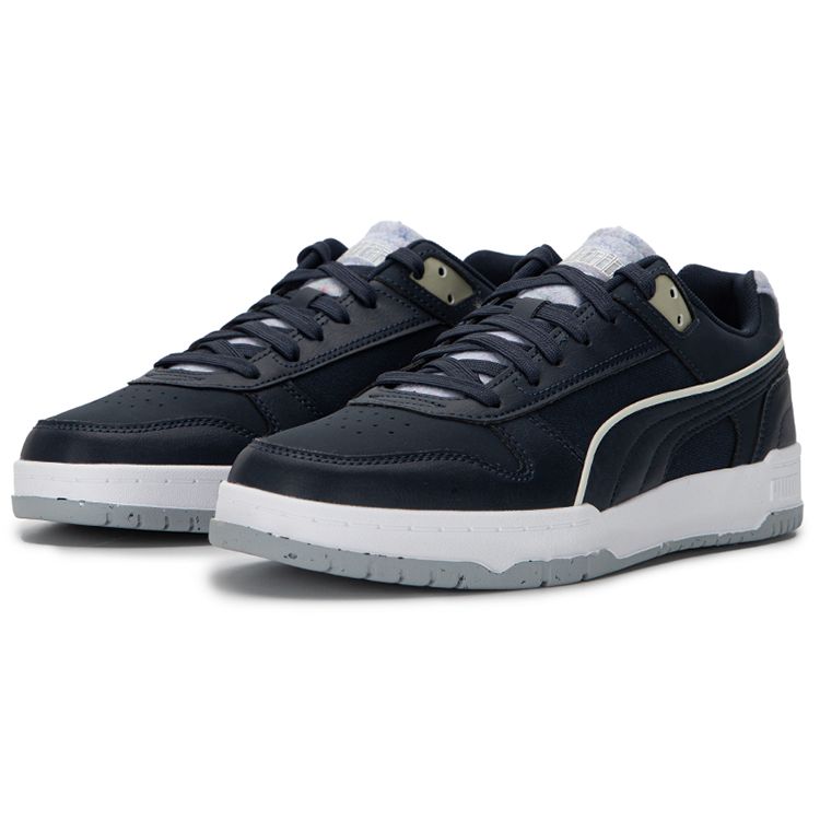 Puma RBD Game Low Unisex Navy Blue White Grey Lifestyle Sneakers 386658-02