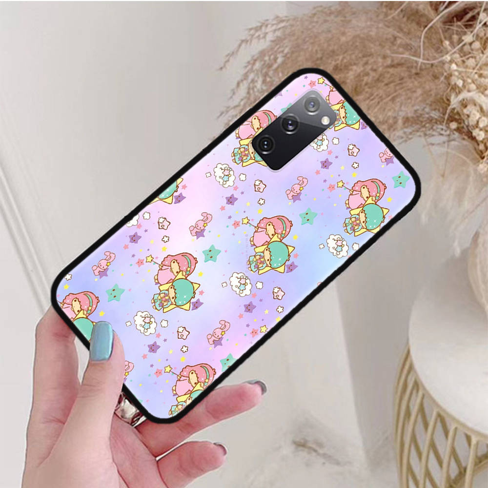 Черный чехол для Xiaomi Poco X6 X4 M5 M6 F5 F6 C65 C55 C50 C51 C40 Pro Redmi 14C A3X 13C 12C 11T 10A 9C Note 7 6 8A Plus L-1 Lovely Little Twin Star