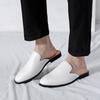 White Men’s Half Shoes For Men Shoes Mules Casual Designer Shoes Loafers Luxury Black Slippers 2024
