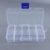 Storage Case Detachable Plastic Square Fishing Tackle Box Fishing Box 10 Compartments Storage Box