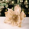 Christmas Flowers Glitter Artificial Ornaments Soft Xmas Tree Flower Arrangement New Year Wedding Decor