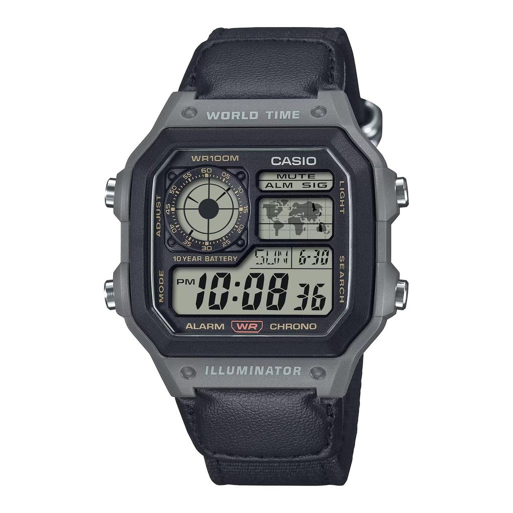 Аналоговые кварцевые часы Casio Uni с ремешком, AE-1200WHUB-8AVEF