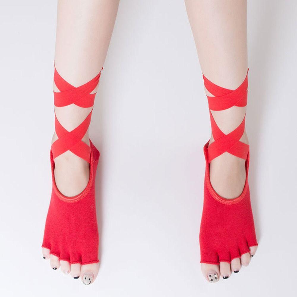 Dot Glue Pilates Socks Women Cotton Toe Yoga Socks Simple Five Fingers Socks Ballet