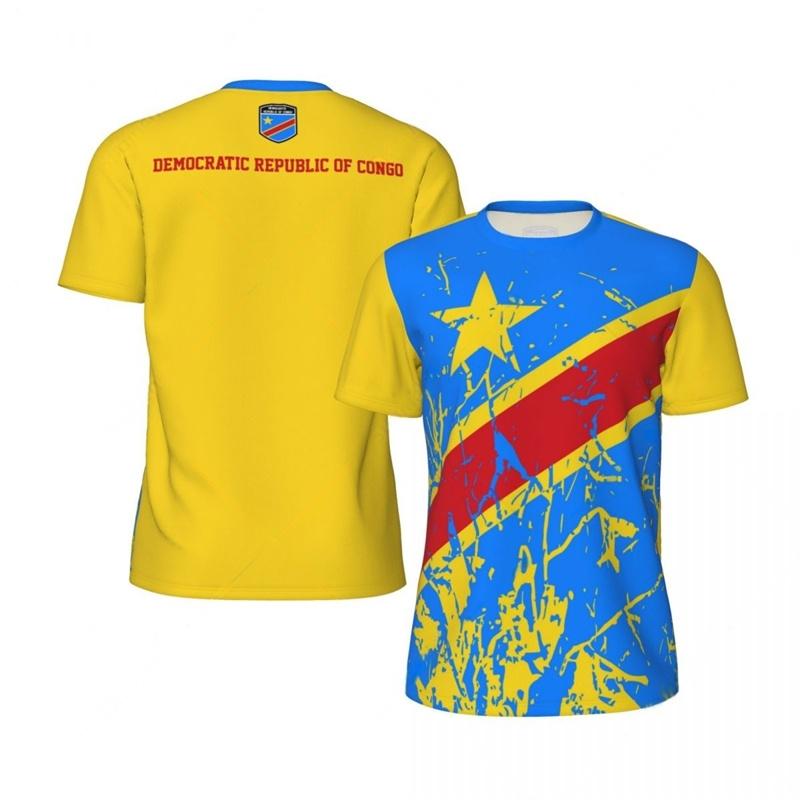 Democratic Republic the Congo 3D Print sport Quick-dry Breatha Men's T-Shirt Outdoor Street Team Training parent-child clothing