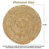 Defined Deco Woven Placemats Set of 1-4 Round Rattan Placemats Natural Hand Hyacinth Placemats for Dining Table,Home,Wedding