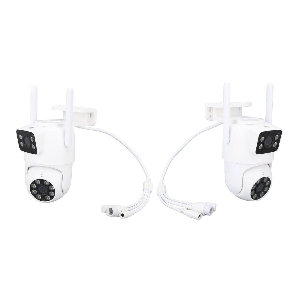 PTZ Security Camera WiFi Dual Lens 4MP Night Vision Motion Detection IP66 Waterproof Surveillance