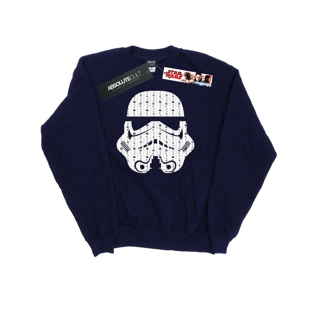 Star Wars Mens Christmas Stormtrooper Helmet Sweatshirt