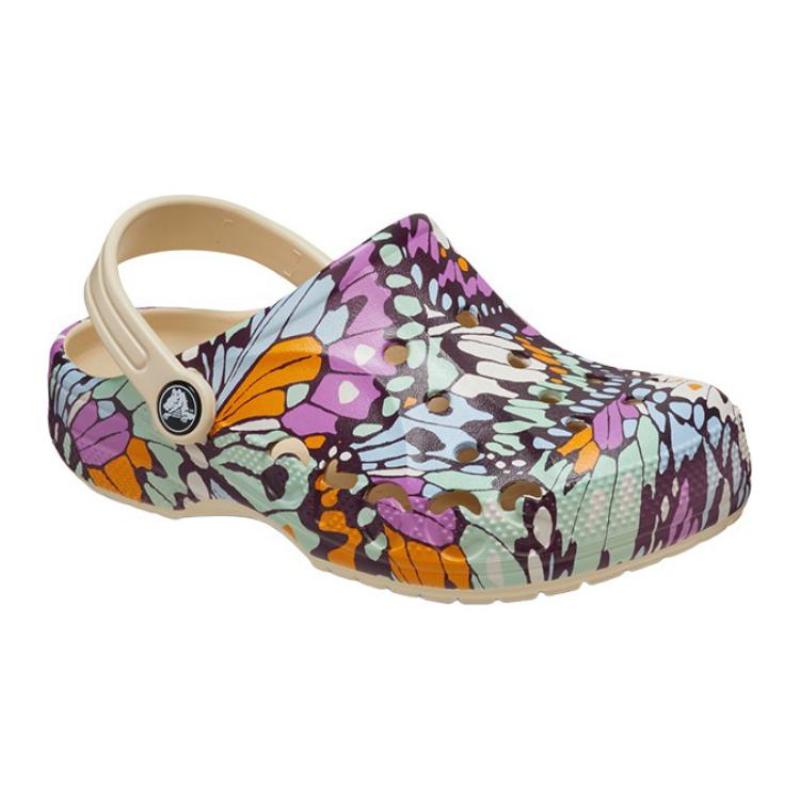 Crocs Модные и удобные детские сандалии белого, зеленого и фиолетового цветов, детская модель