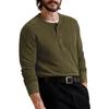 Men's Spring And Autumn Solid Color T-shirt Lapel 3 Button Open Placket Button Long Sleeved Top