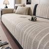 Nordic Simple Linen Look Sofa Mat Anti Slip Breathable Sofa Seat Cover Universal Couch Cushion For Rental House Dorm Room Makeover Home Decor