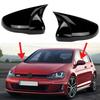 2x Carbon Look Side Wing Mirror Cover For VW For Volkswagen Golf 6 MK6 GTI GTD 2009-2013 Side Rear View Mirror Cap Cover