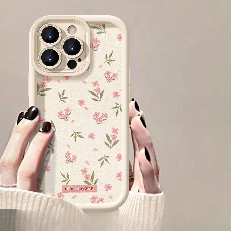 Подходит для Apple 15pro Чехол для мобильного телефона iPhone 14plus Floral Bow Doll 11/12 Силиконовая кожа ягненка