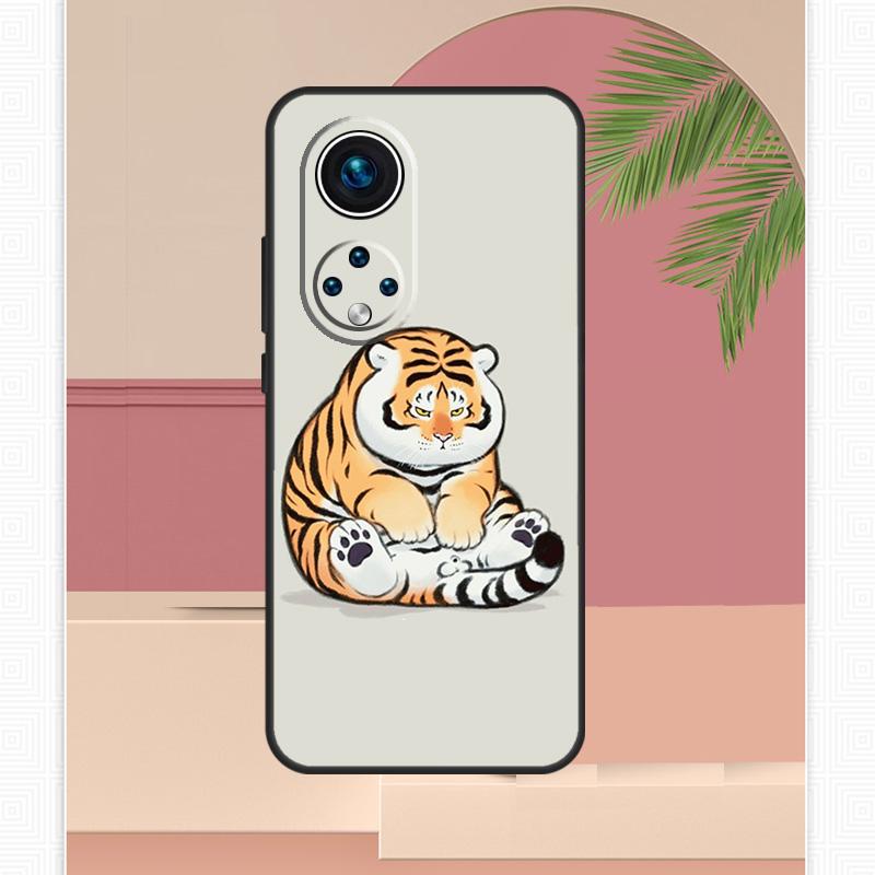 Мультяшный забавный чехол 'Жирный тигр' для Honor Magic 8 Pro 7 6 5 Lite Honor 200 400 X9c X9b X9a X8b X8a X8c 50 70 90
