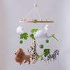 Baby Crib Mobile Clouds Animals Leaf Plush Crib Mobile Handmade Felt
