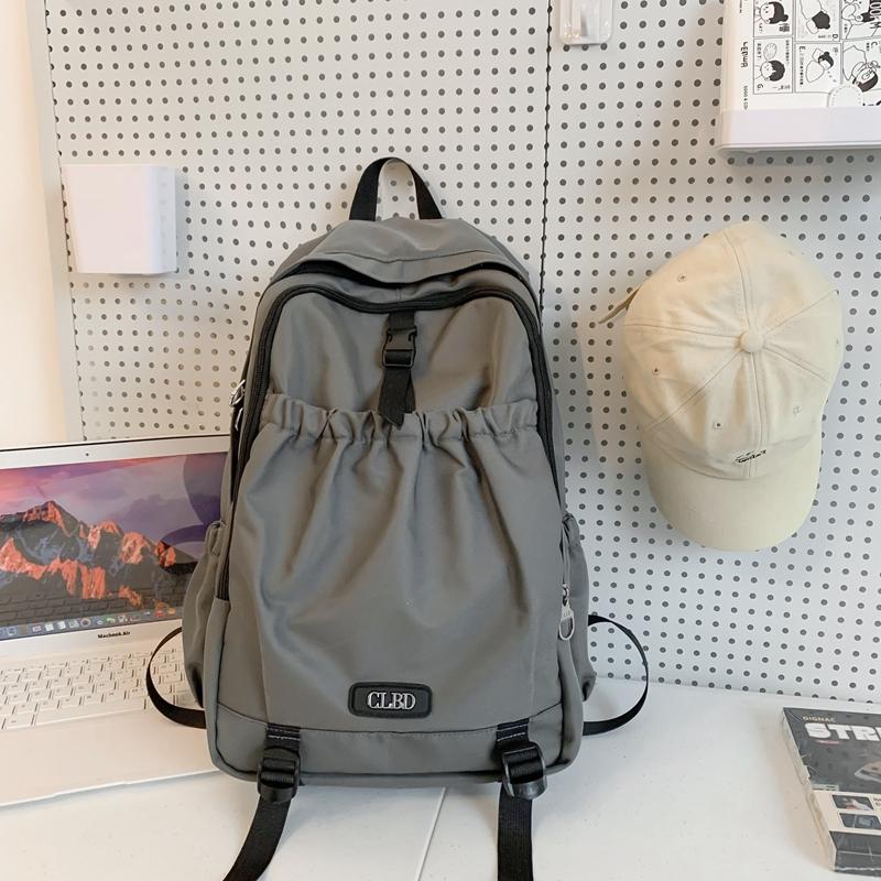 Студенческий школьный рюкзак, однотонный рюкзак большой емкости, рюкзак для старшей средней школы на открытом воздухе