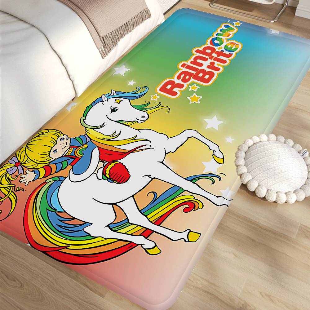 Ковер для коридора Rainbow Brite Аниме Нескользящий коврик для прачечной Декор для прачечной Балкон Детская гостиная Прикроватные коврики