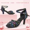 3 Inchs Colorful Latin Dance Shoes New Women's Soft Soled Anti Slip High Heels Salsa Social Dance Shoes