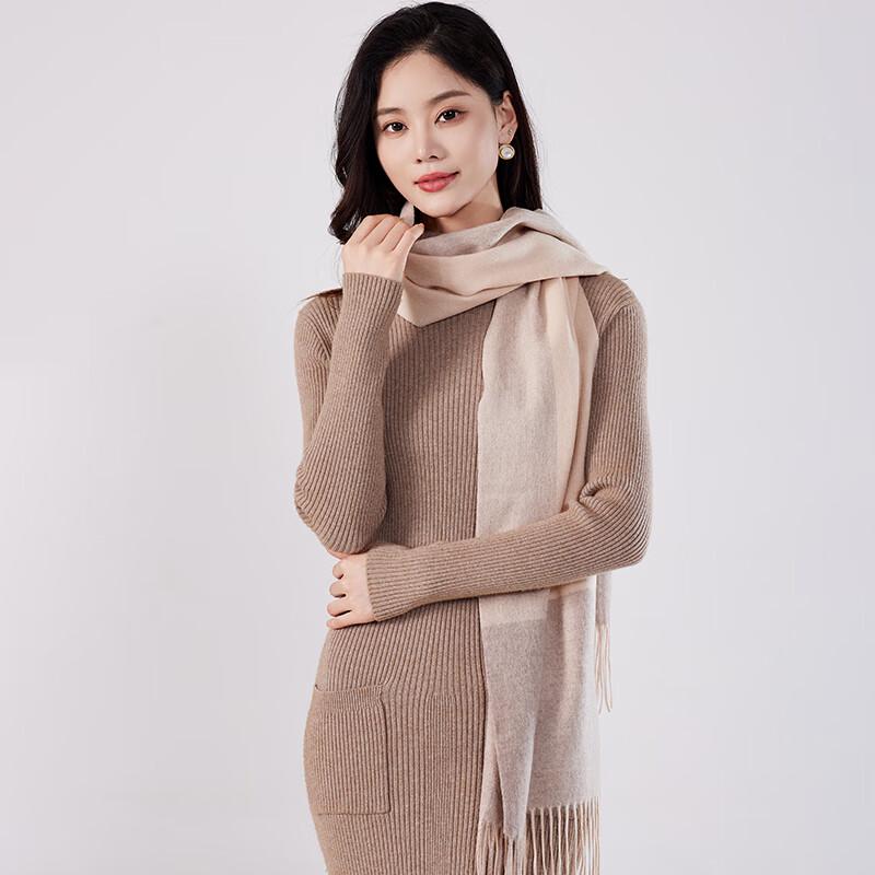 Haoman Textile Plaid 100% Wool Scarf