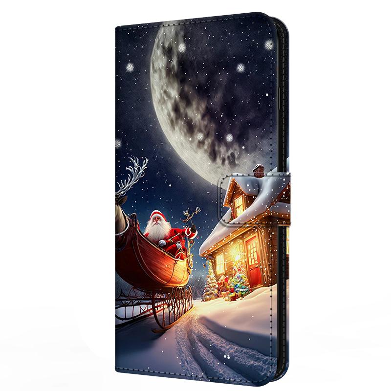 Wallet For Oneplus Ace 6 Flip Stand Book Phone Cover Magnetic Leather Case Cartoon Anime Merry Christmas Capa Oneplus Ace6 5G