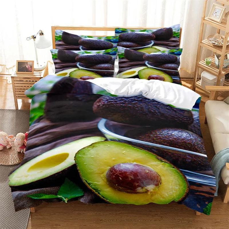 3D Summer Tropical Fruit Duvet Cover with Pillowcase King Full Size Queen Double Bed Quilt Case Linens Single Twin Bedding Sets