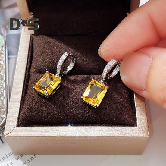 Большие висячие серьги из циркона для женщин, сверкающие кубические серьги-подвески со стразами, украшения для банкетов, свиданий